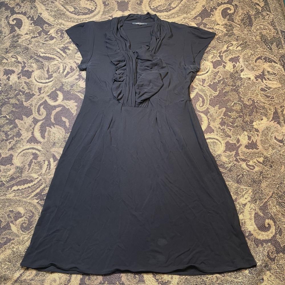 Nanette Lepore black cap-sleeve cocktail dress Womens Size 10